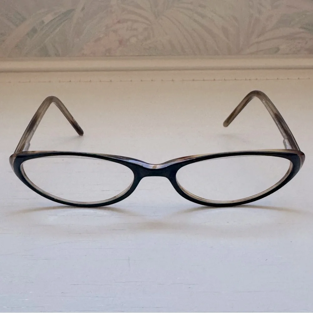 Cynthia Rowley Black Oval Eyeglasses